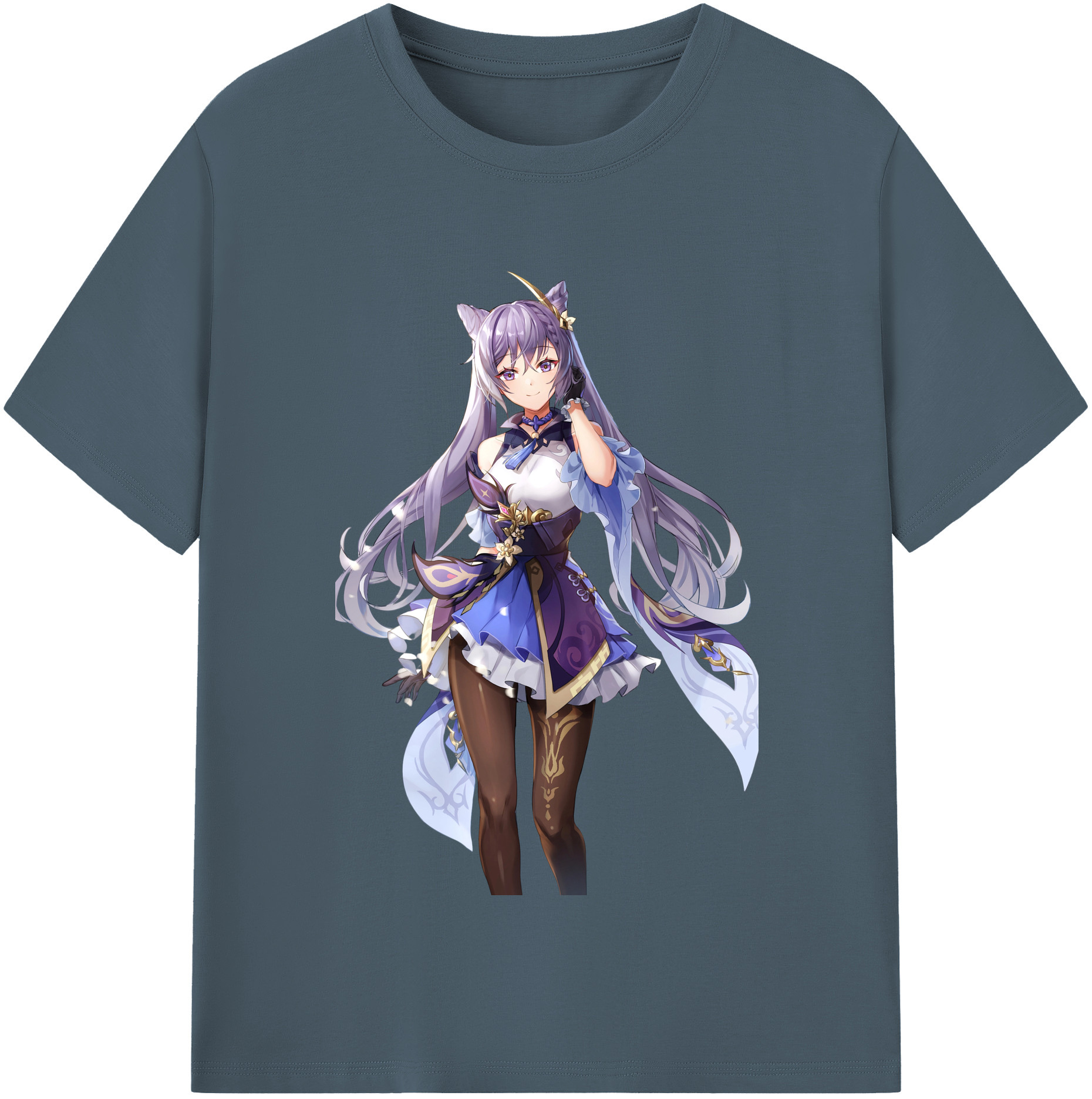 げんし神 刻晴 こくせい genshin Kokusei 綿100％半袖Tシャツ（フロントプリント）